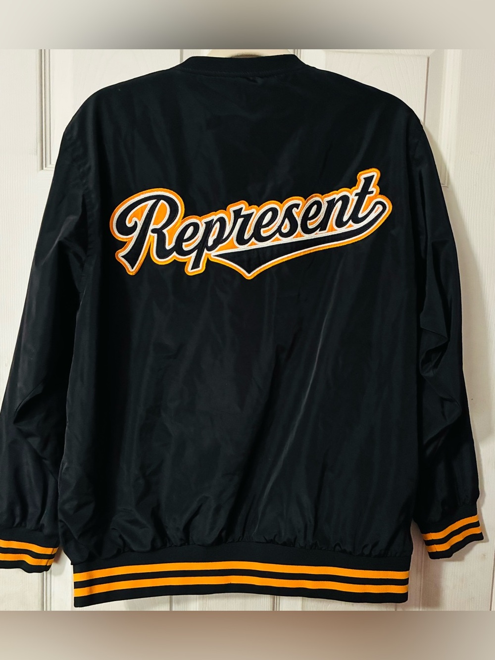Represent - Transformation Church TC Black & Orange Varsity Jacket